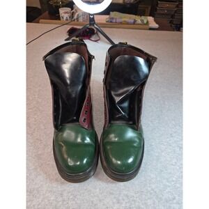 Dr Martens 1460 Leather Ankle Boots Green Red Yellow Menswear Fashion